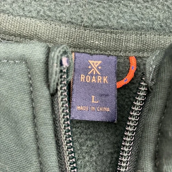 Roark Men's Landfall Fleece, Zip Up Jacket, Spruce Green, L - Picture 3 of 8